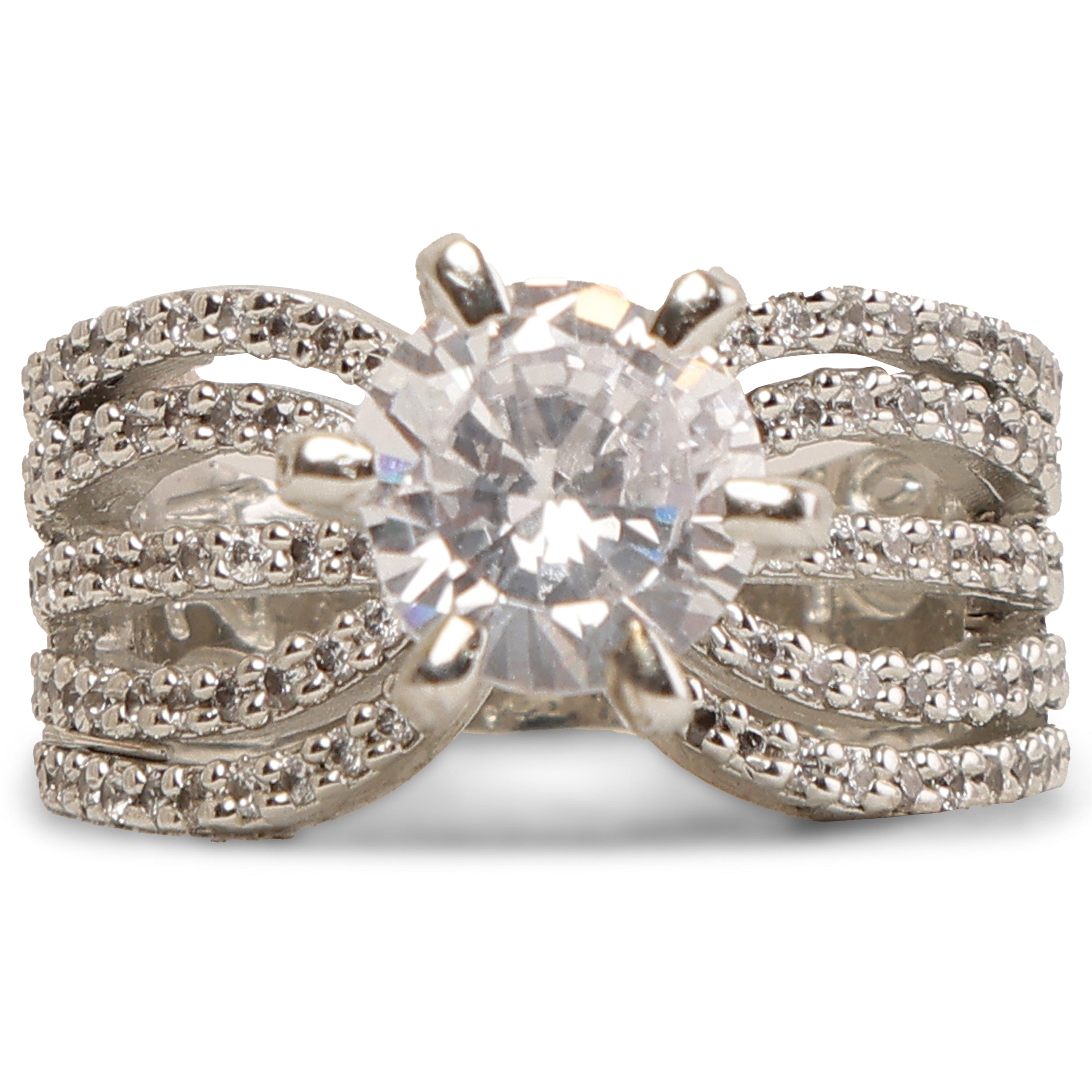 CROSSED PATHS SOLITIARE RING