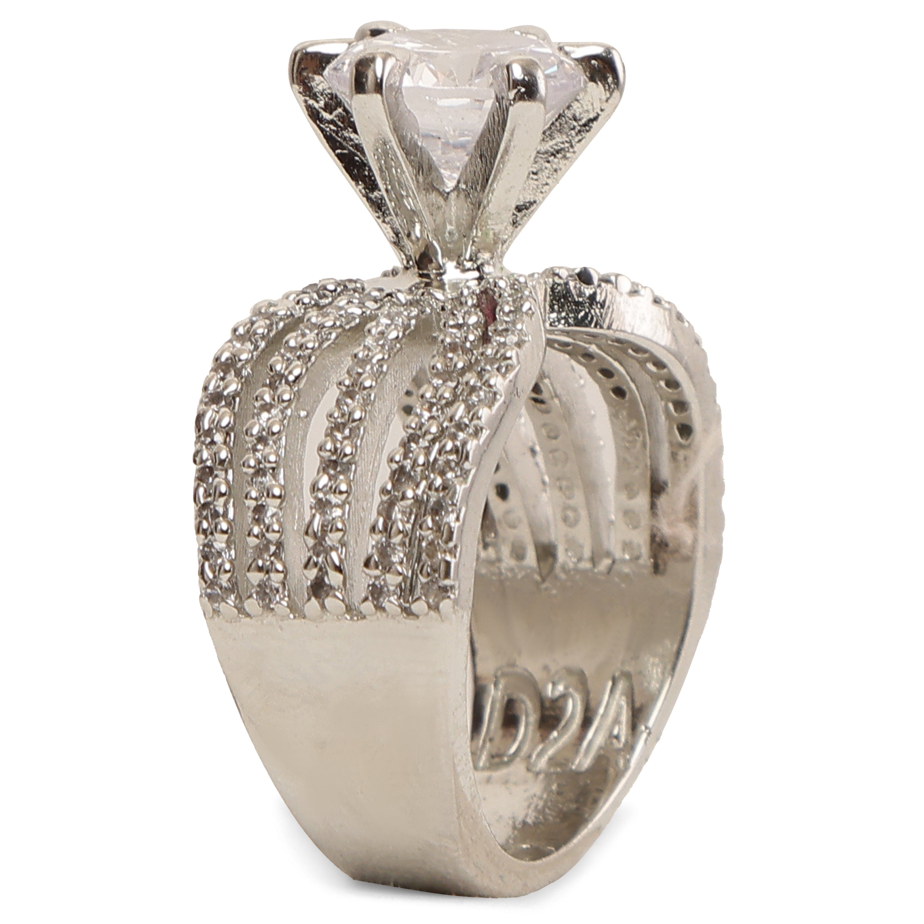 CROSSED PATHS SOLITIARE RING
