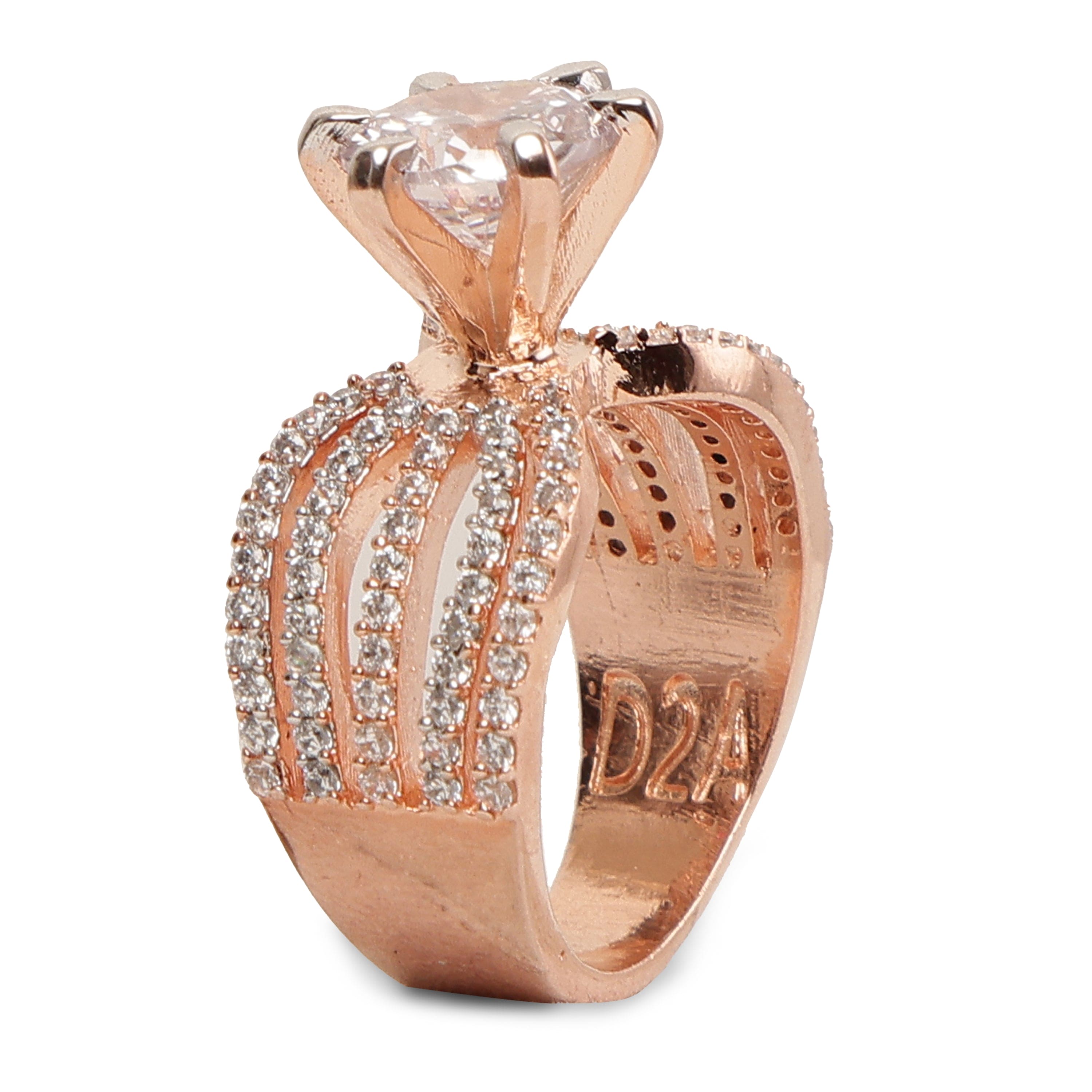CROSSED PATHS SOLITIARE RING