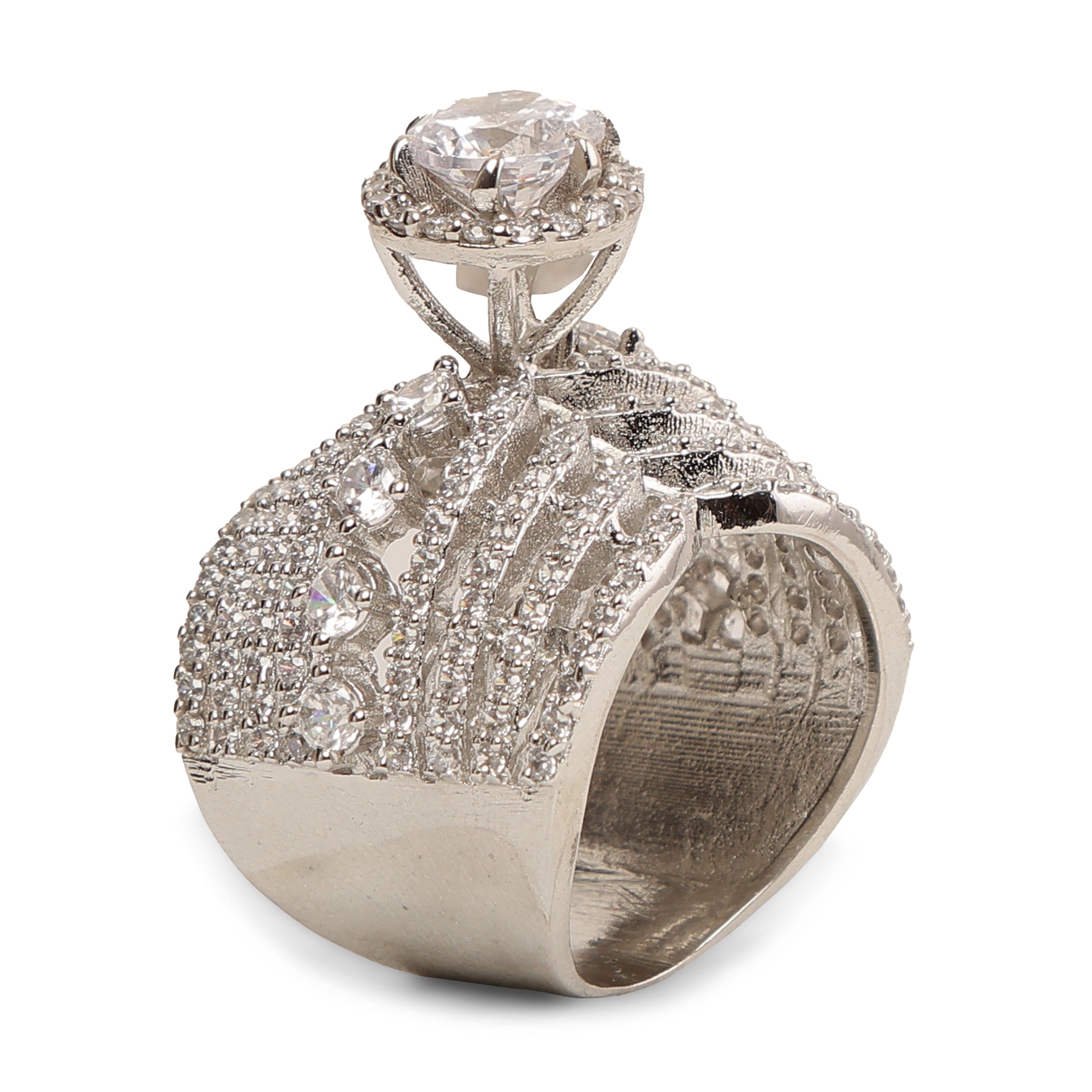 D2A Lustrous Foliage : Rhodium Plated