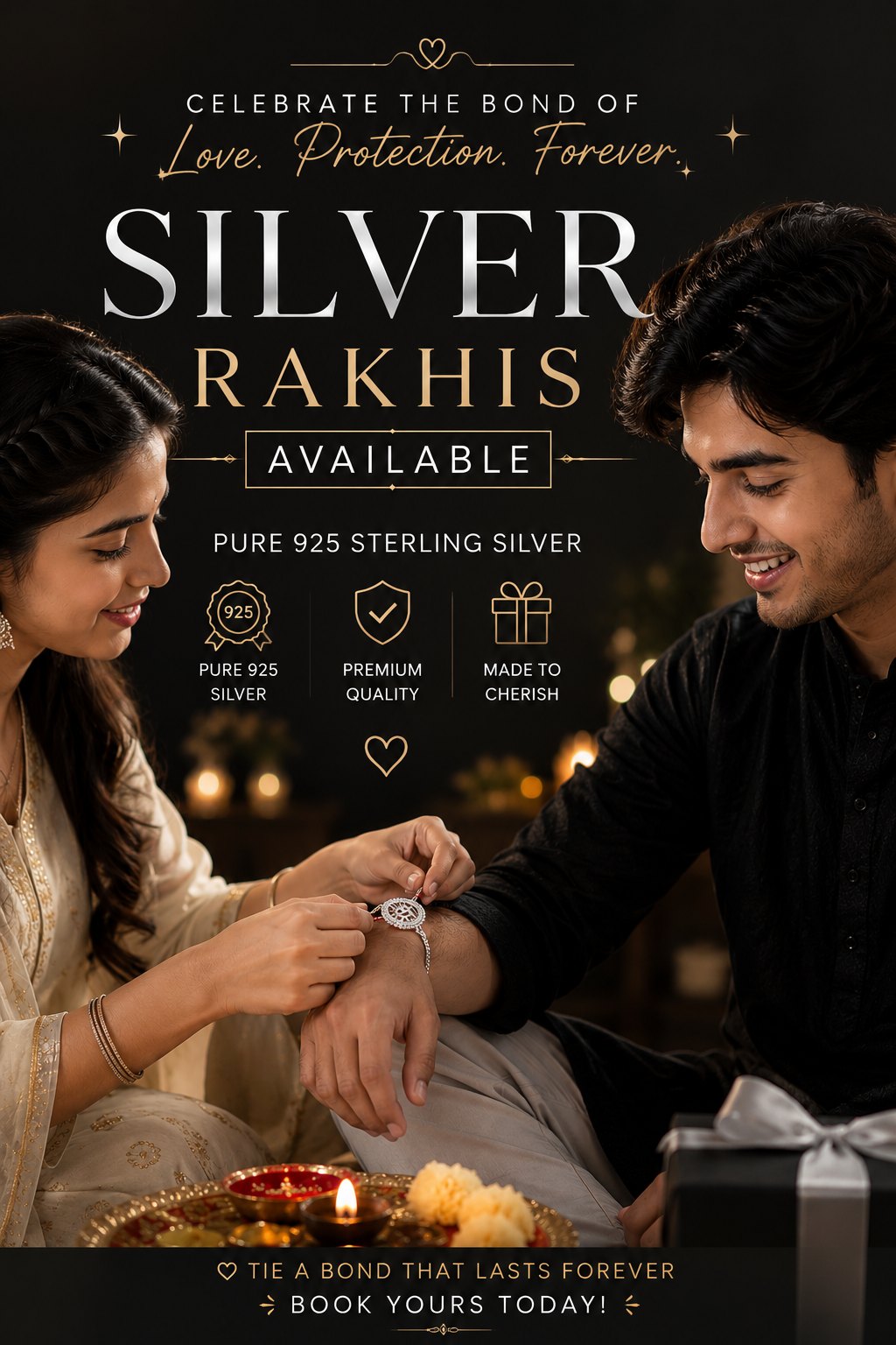 SILVER RAKHI
