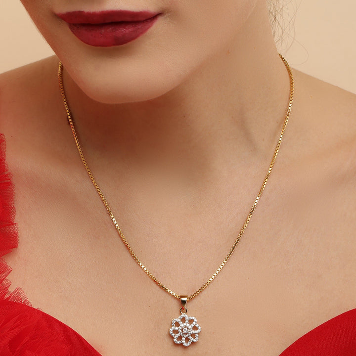 DESIGNER FLOWER PENDANT SET