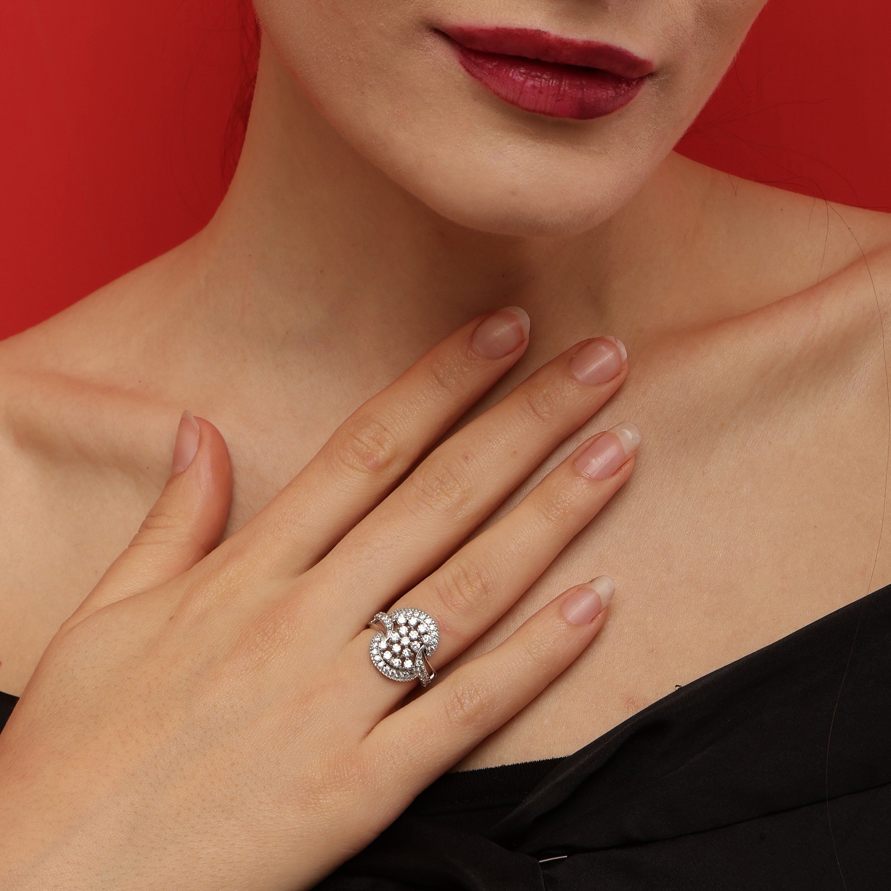 Shimmering Aura 925 Silver  Ring