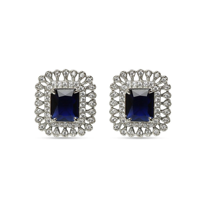 ENCHANTING EMERALD AND BLUE SAPPHIRE EARRING