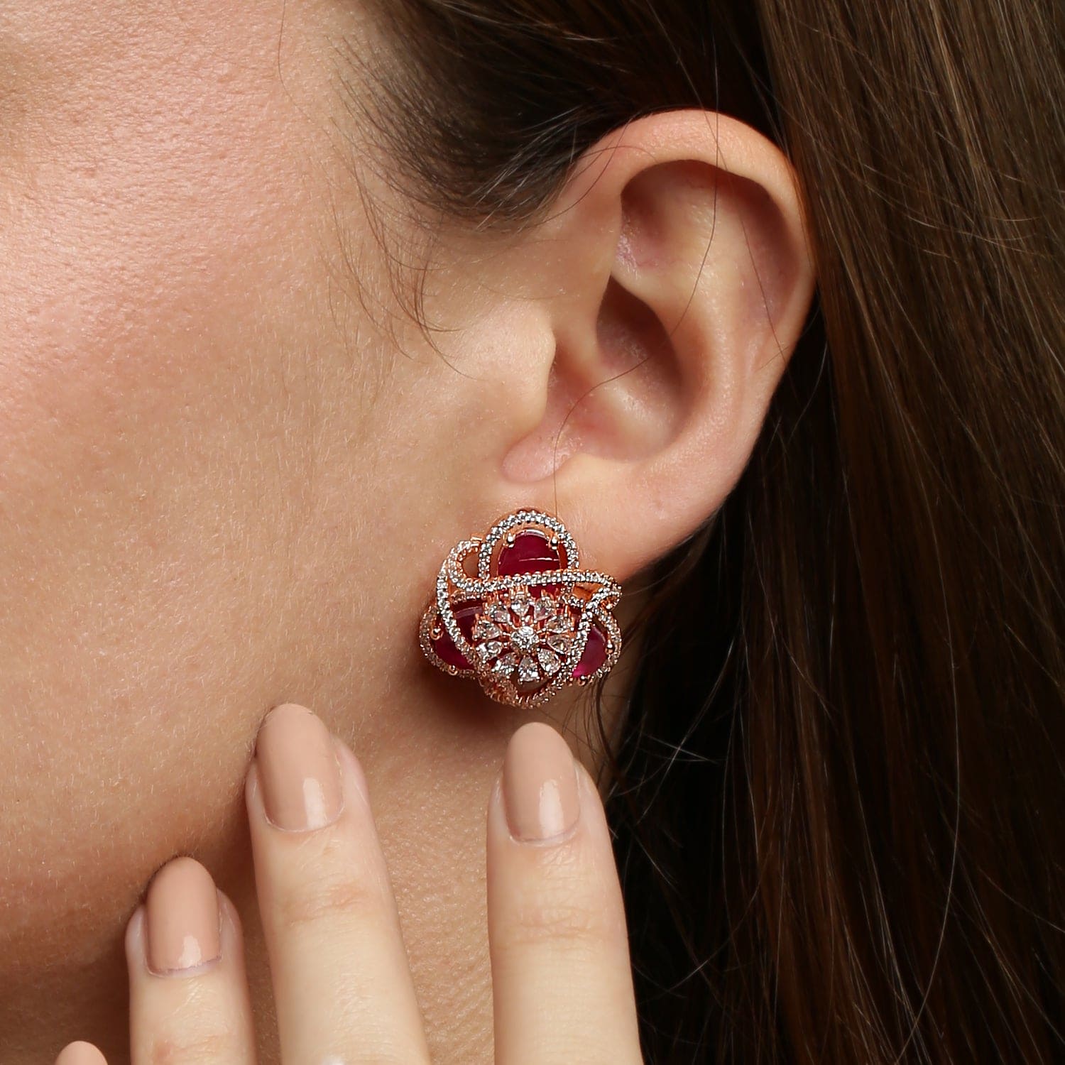 CURVY BLOSSOM BIG STUDS