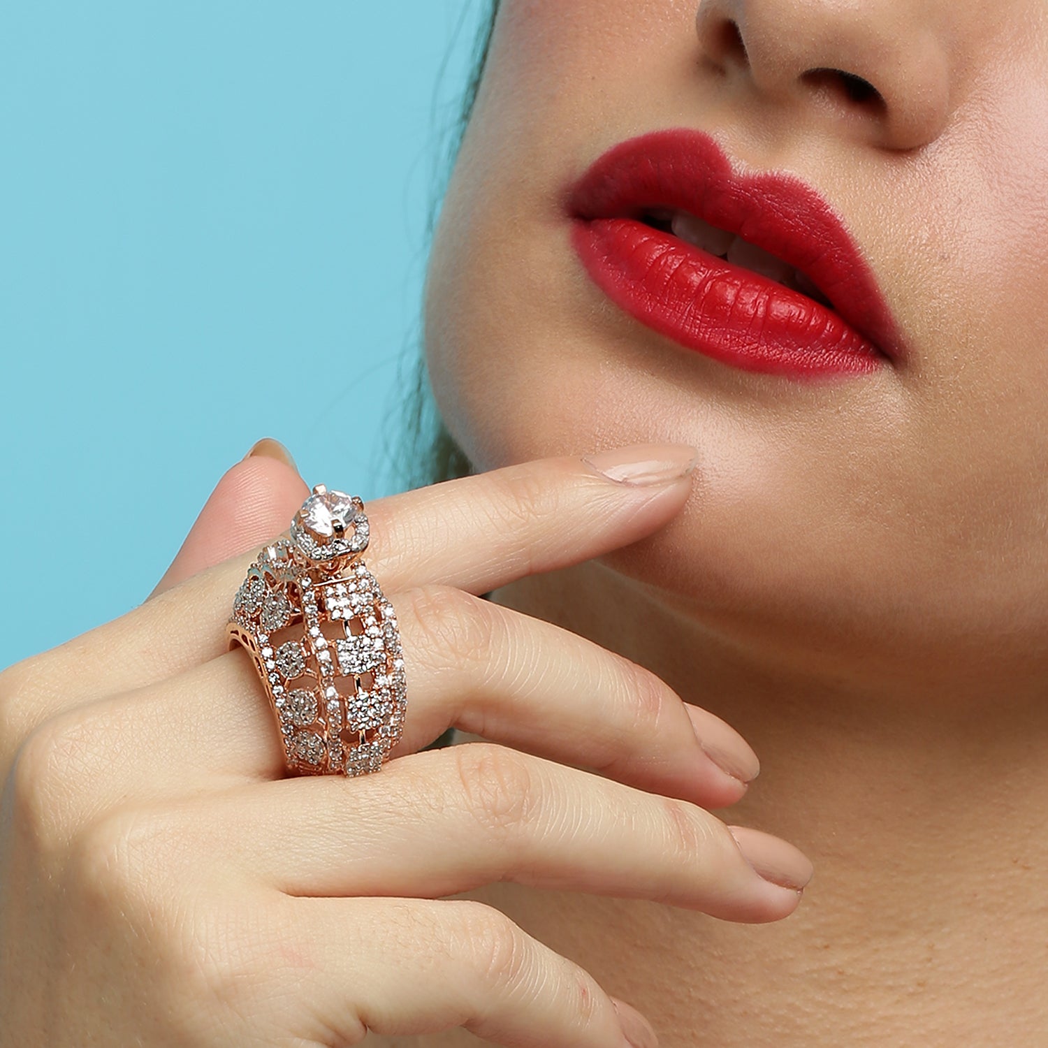 925 Sterling Silver BLINGY SOPHISTICATION STATEMENT RING