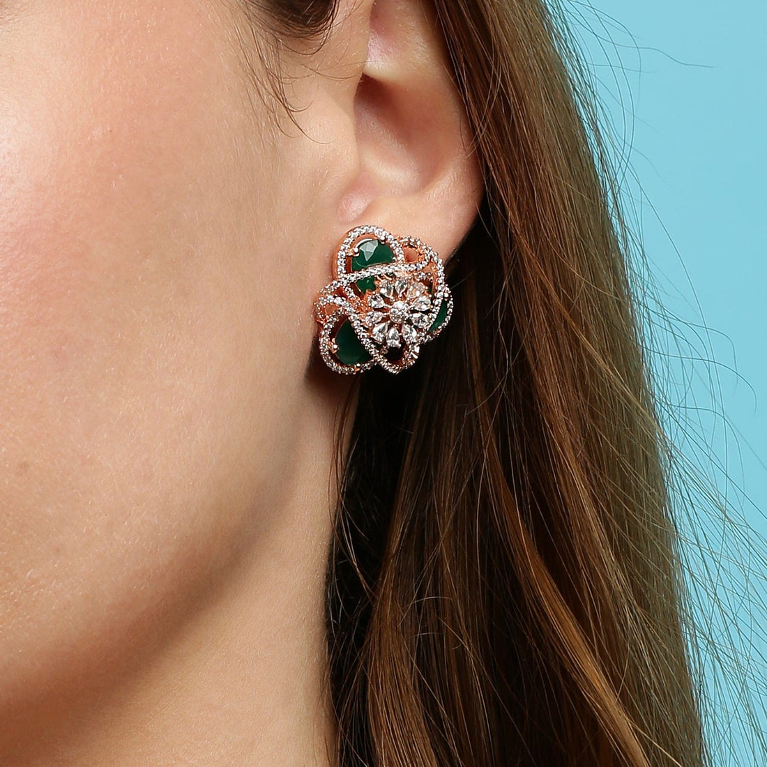 CURVY BLOSSOM BIG STUDS