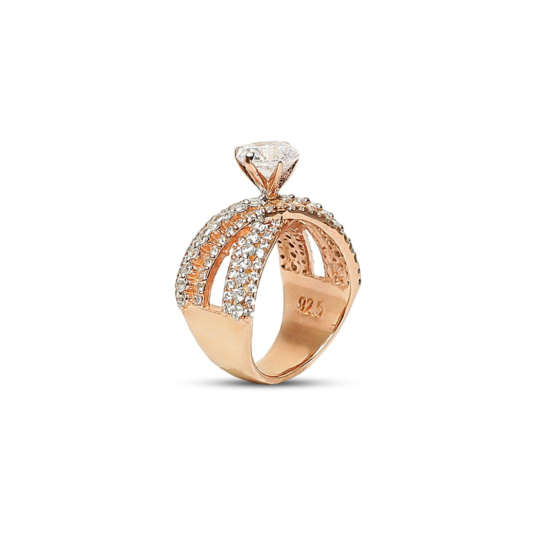 925 Sterling Silver Criss Cross Ring