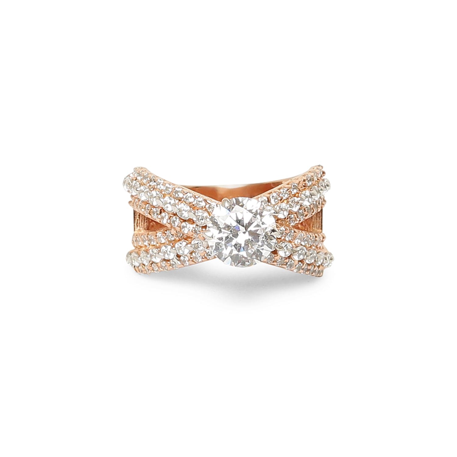 925 Sterling Silver Criss Cross Ring