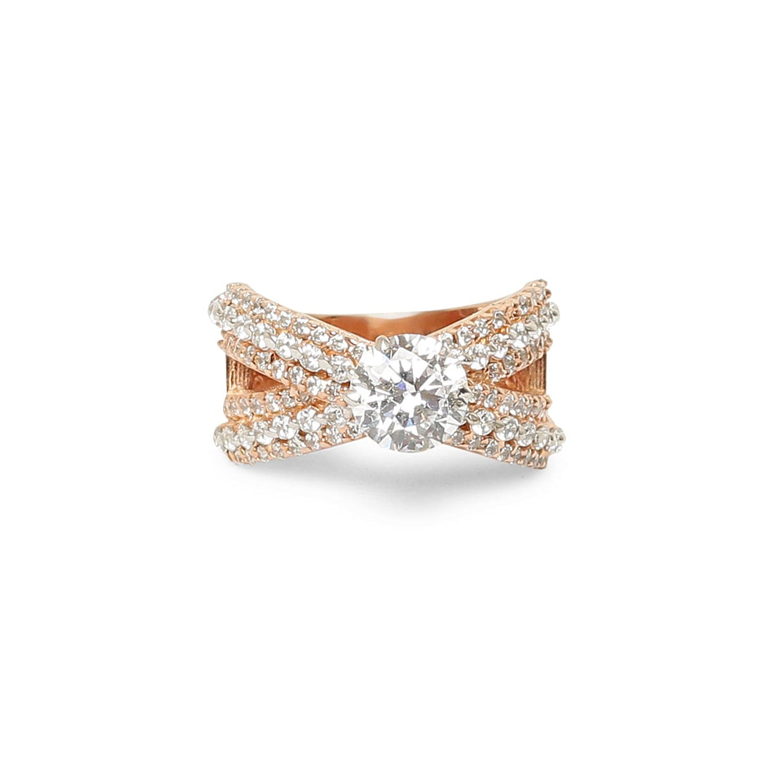 925 Sterling Silver Criss Cross Ring