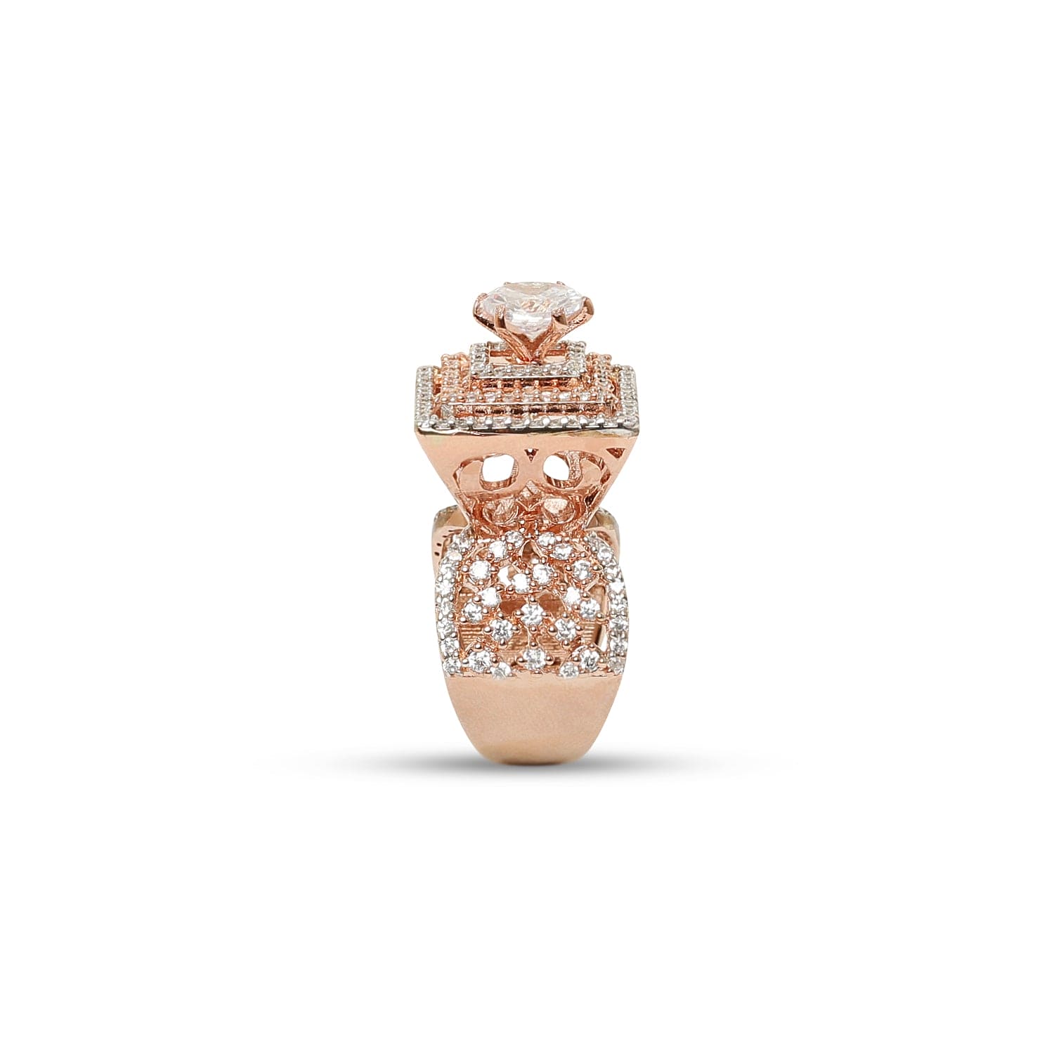 Enchanting Rose Gold Plated 925 Sterling Silver Ring