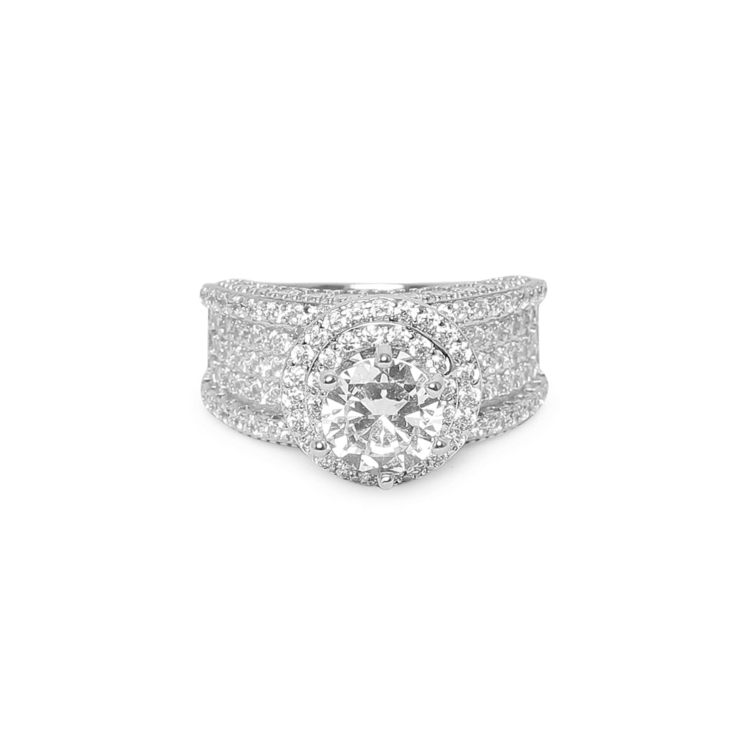 The Spiral Solitaire 925 Sterling Silver Ring