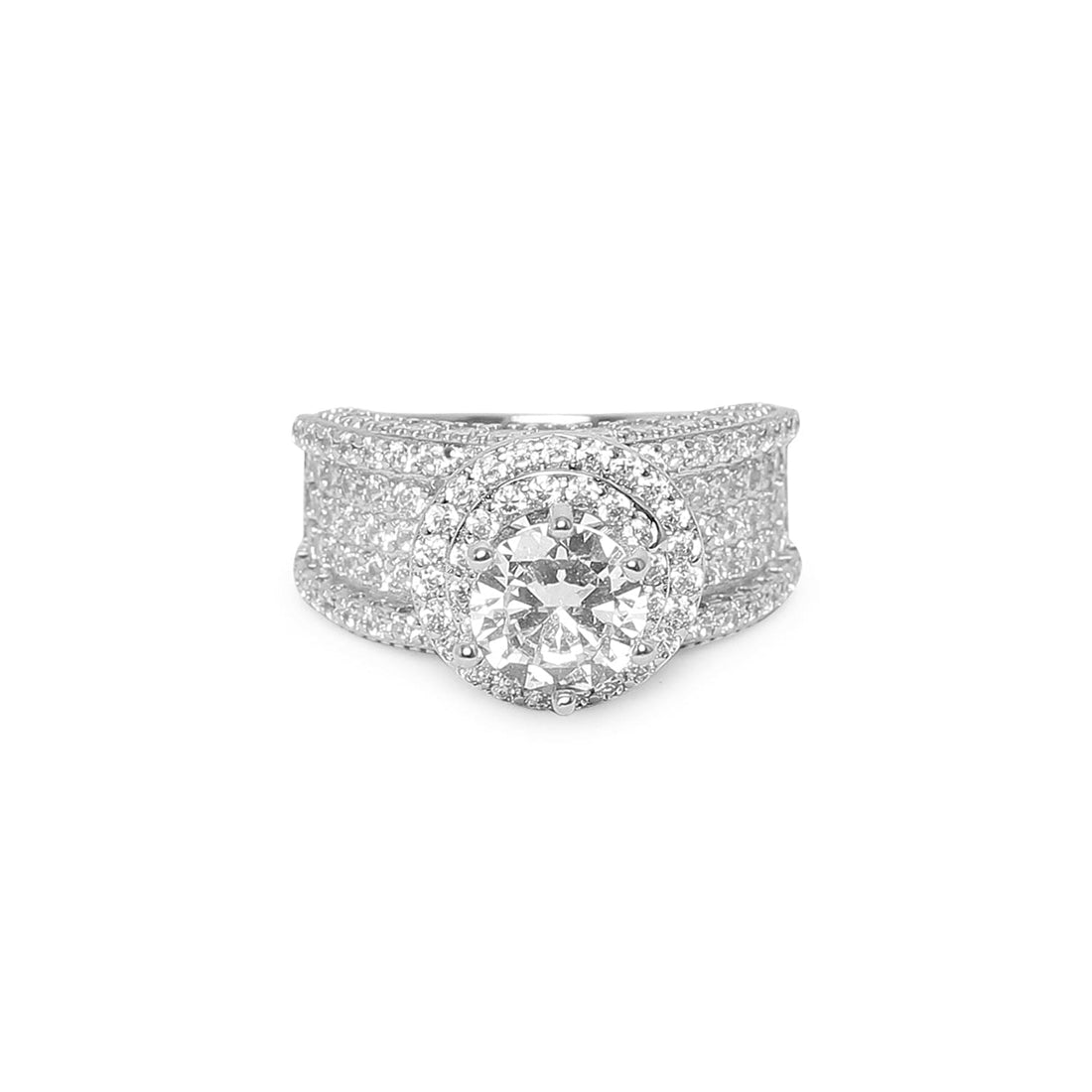 The Spiral Solitaire 925 Sterling Silver Ring