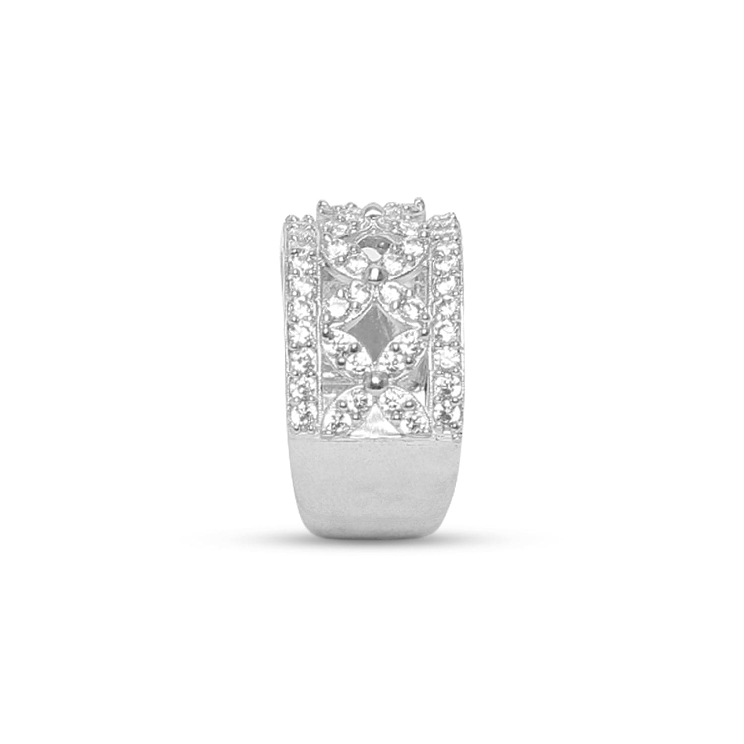 925 Sterling Silver Lustrous Foliage Band Ring