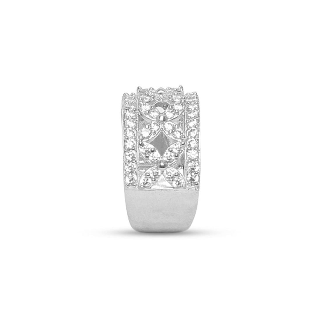 925 Sterling Silver Lustrous Foliage Band Ring