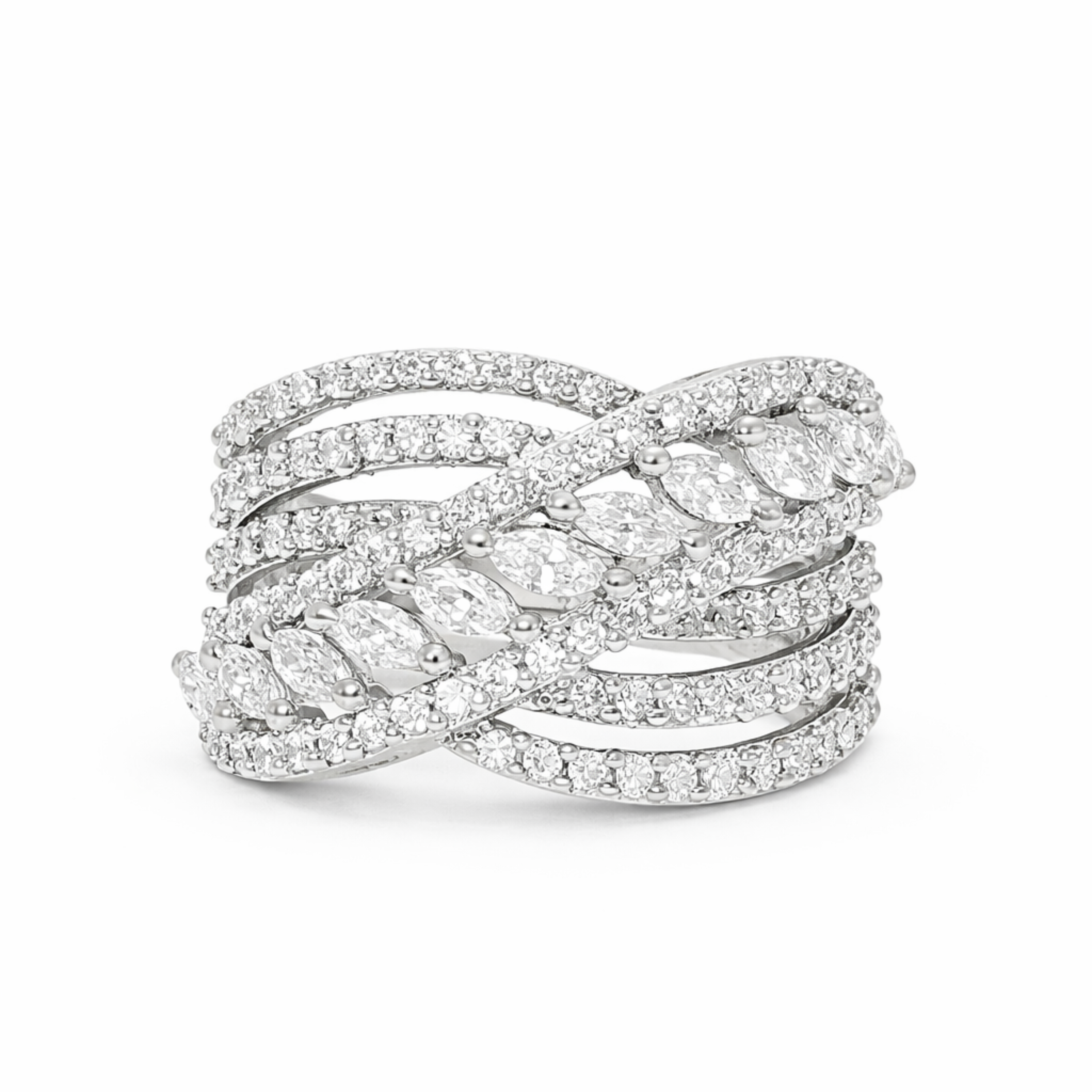 925 Sterling Silver Charming Flora Ring