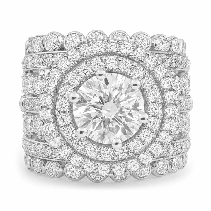 GARDENIA SPARKLE 925 STERLING SILVER RING