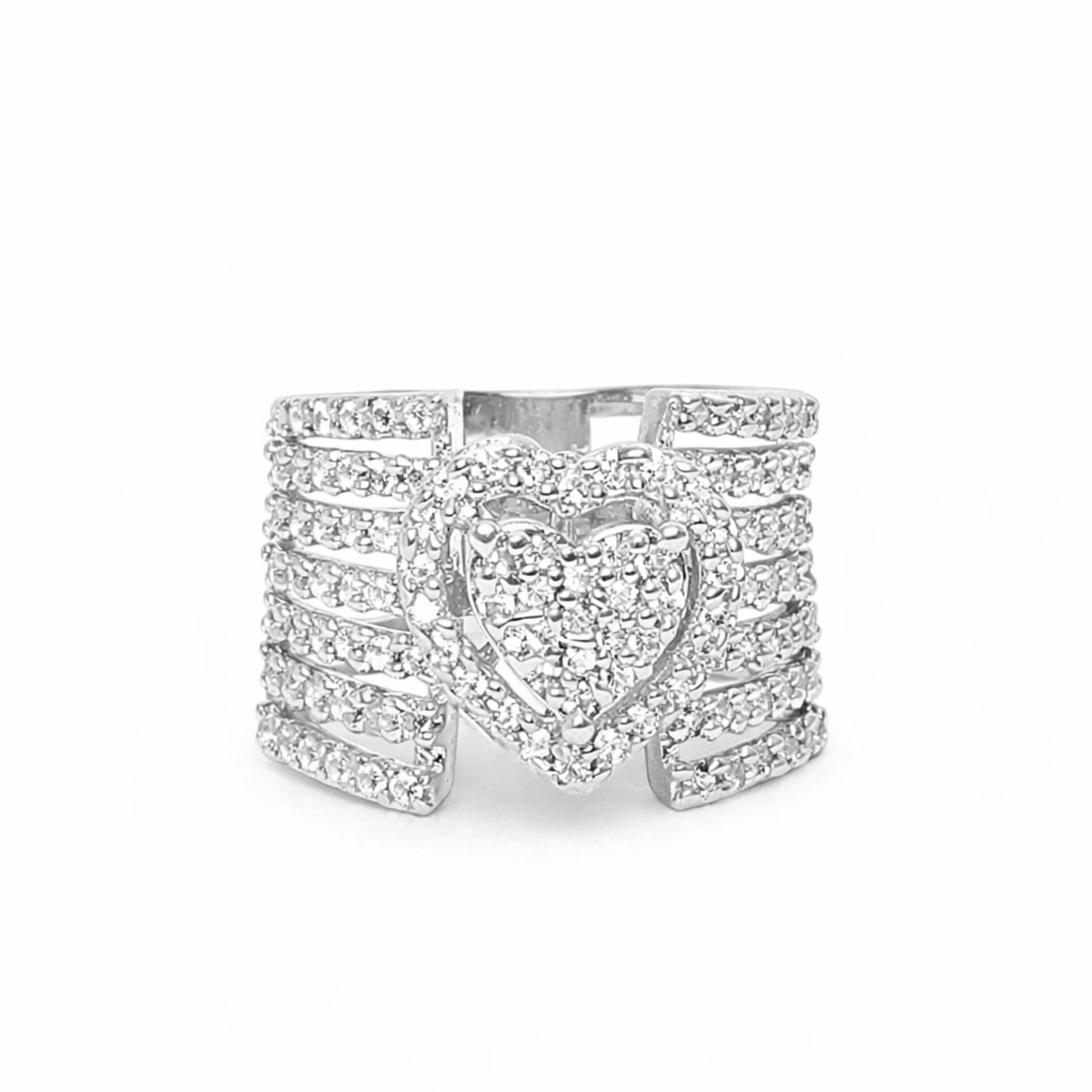 Eternal Love 925 Sterling Silver Rose Gold Plated Heart ring
