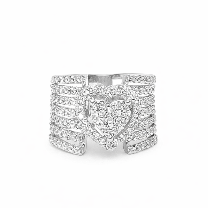 Eternal Love 925 Sterling Silver Rose Gold Plated Heart ring