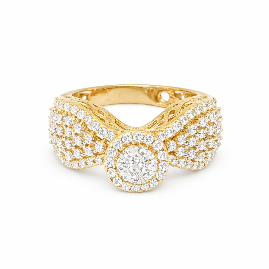 Radiant Blush Rose Gold-Plated 925 Sterling Silver Ring