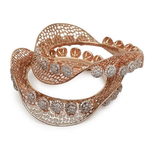 925 Sterling Silver SPARKLING DIAMOND BANGLES