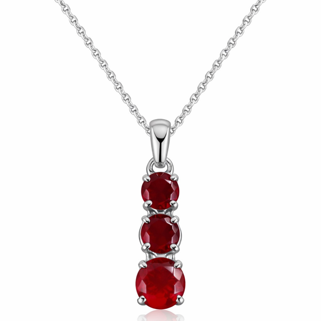 The Regal Trinity Ruby Pendant