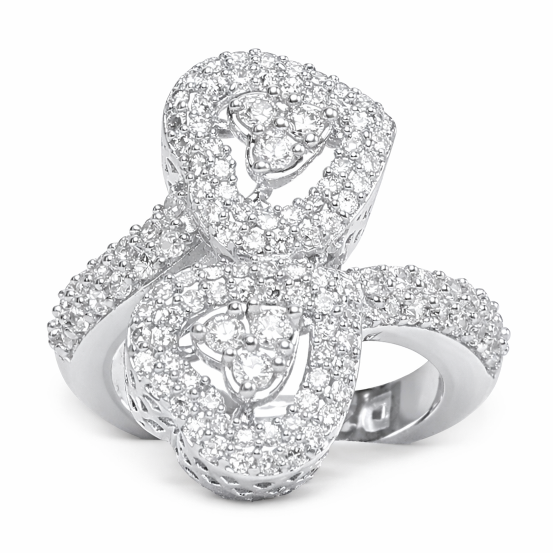 HEART DOUBLETS 925 Sterling Silver  RING