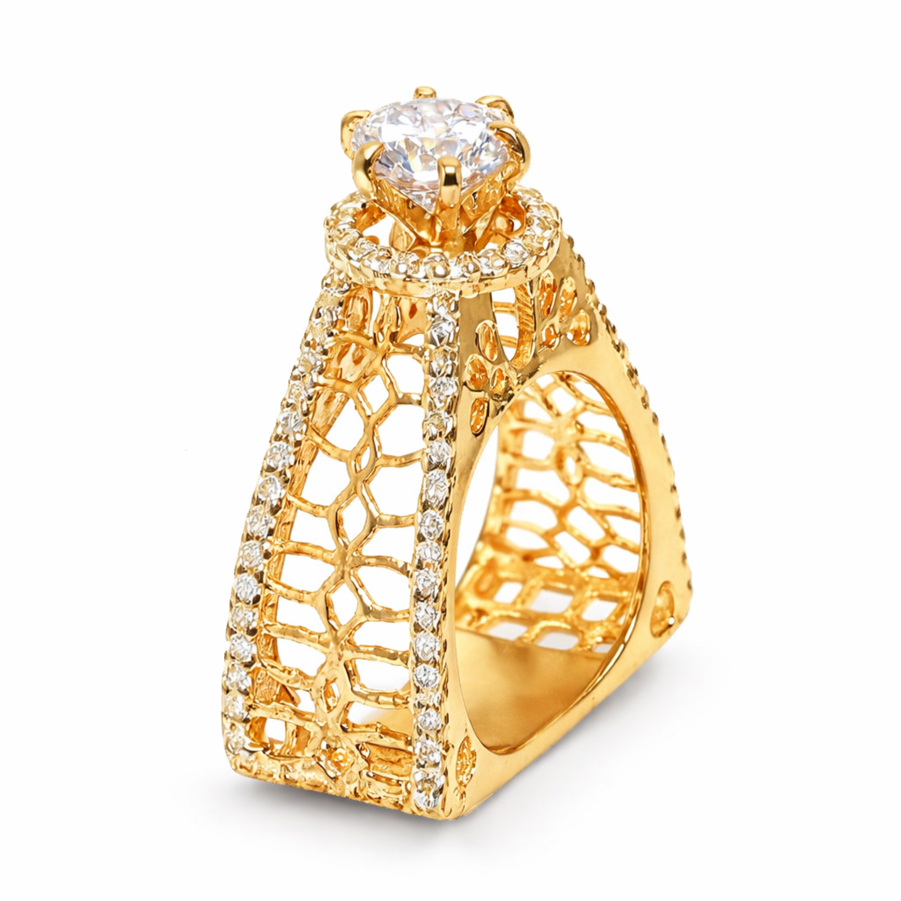 Always and Forever Solitaire 925 sterling silver ring front view