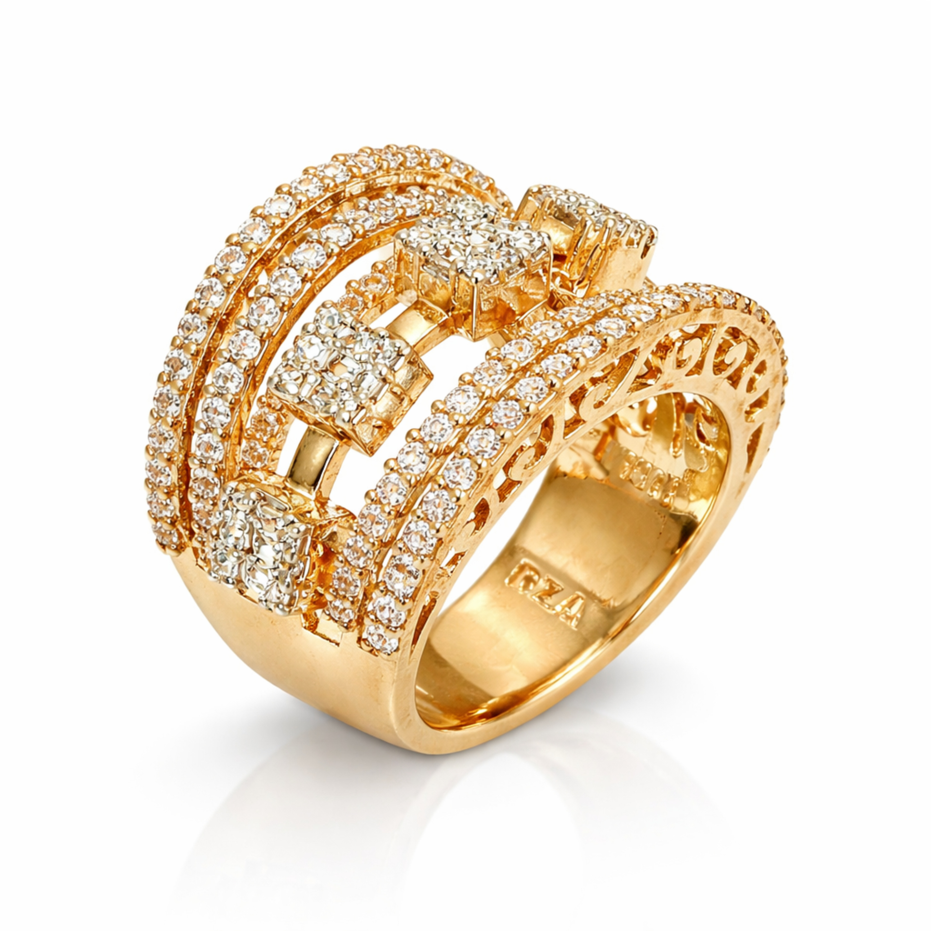 An Epitome of Love 925 sterling silver ring front view