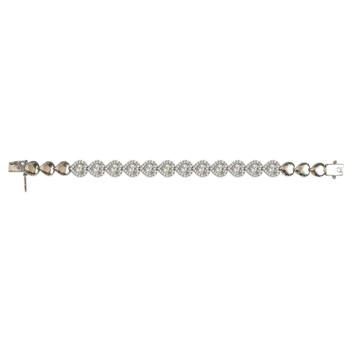 Beating Hearts sterling silver bracelet close-up heart detail