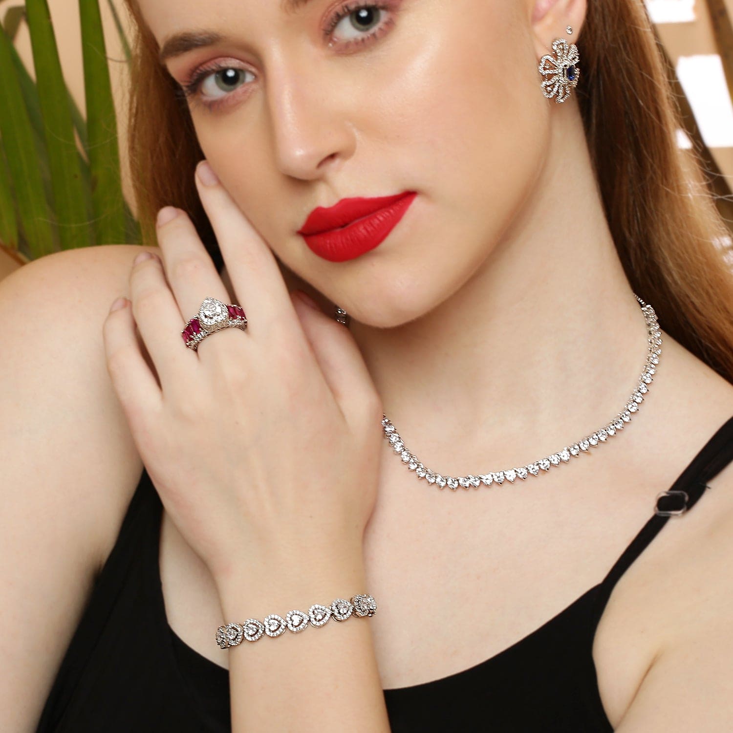 Beating Hearts 925 sterling silver bracelet worn on wrist