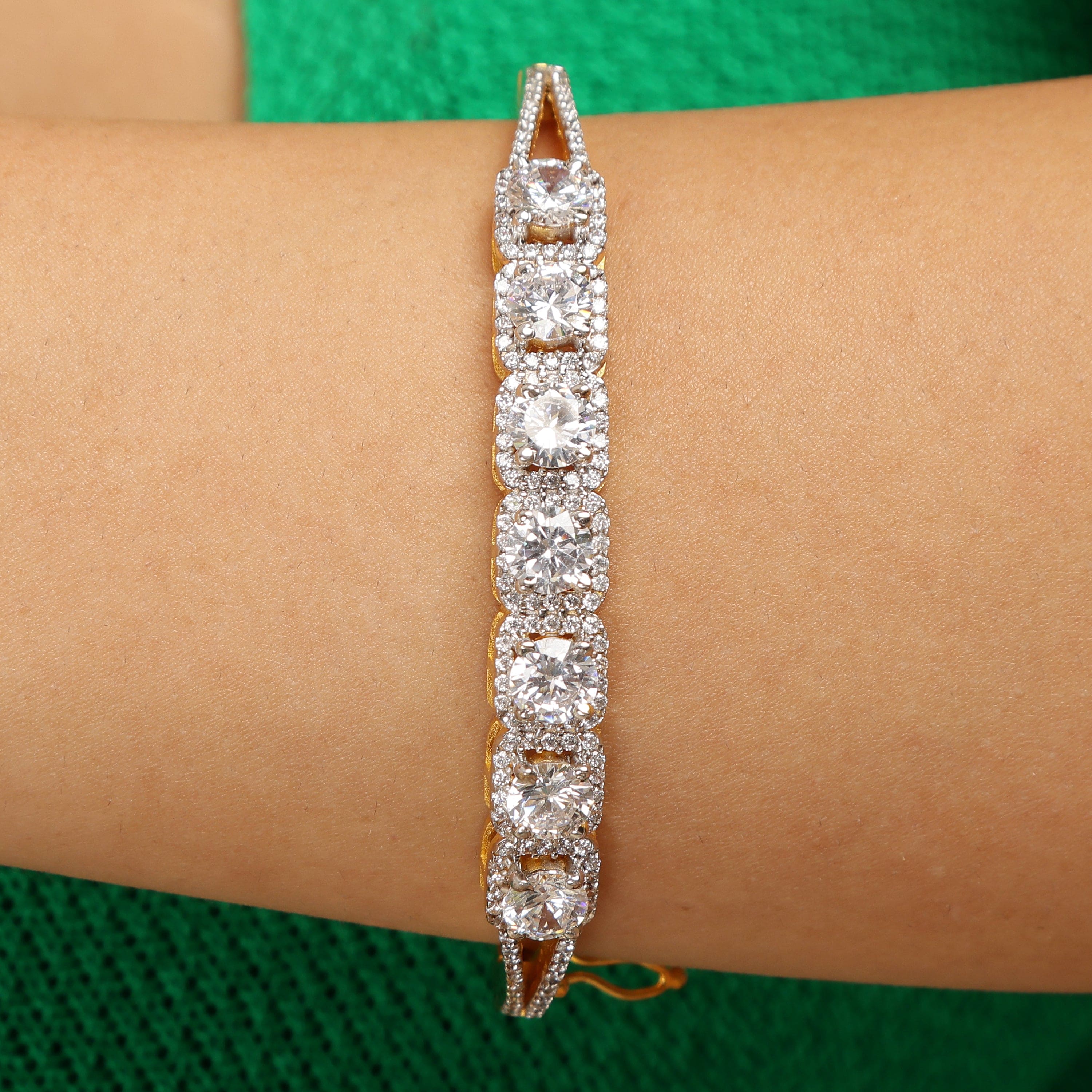 Bold Aura sterling silver bracelet alternate angle view