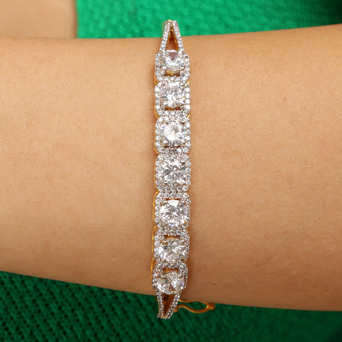 Bold Aura sterling silver bracelet alternate angle view