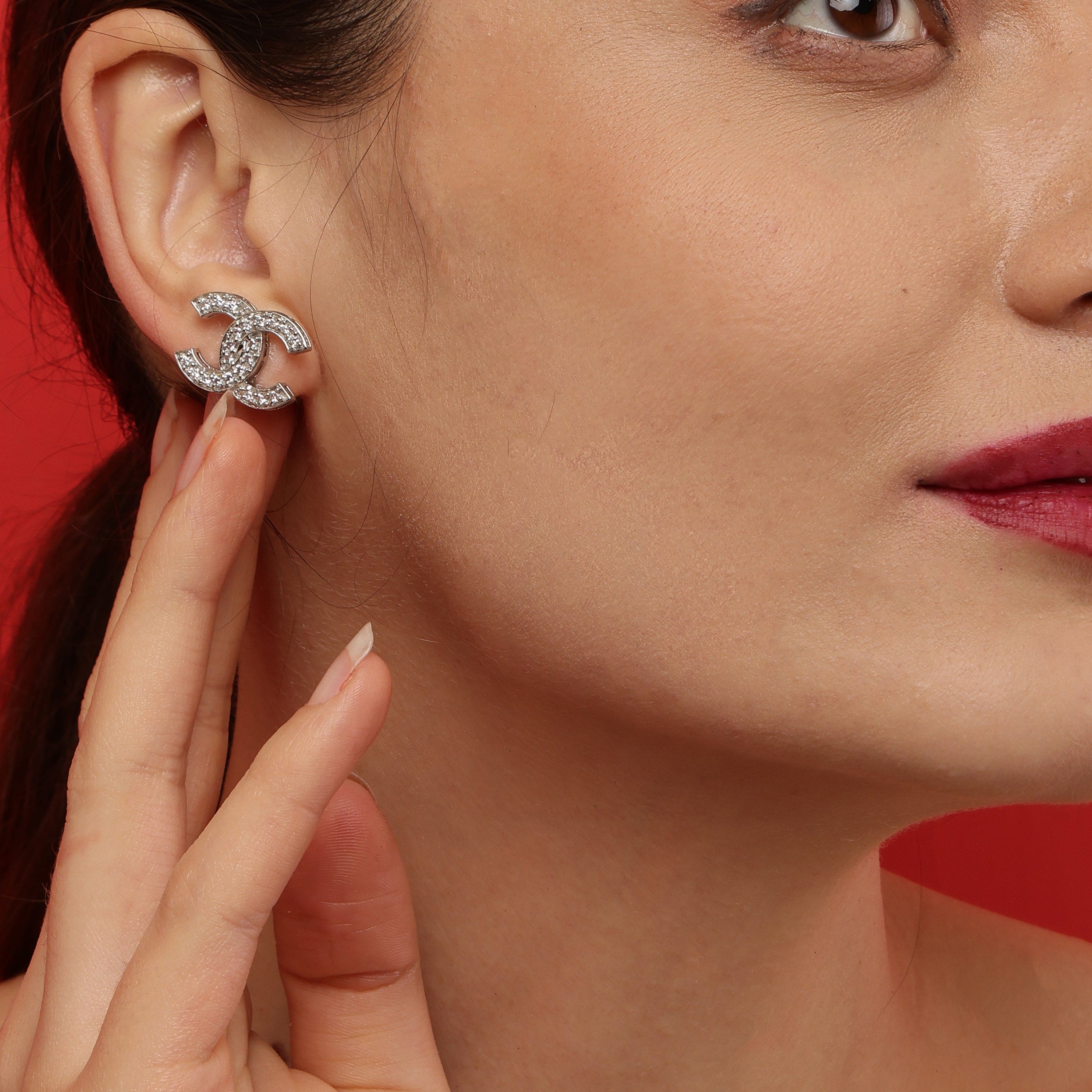 Bold Statement sterling silver earrings close-up detail