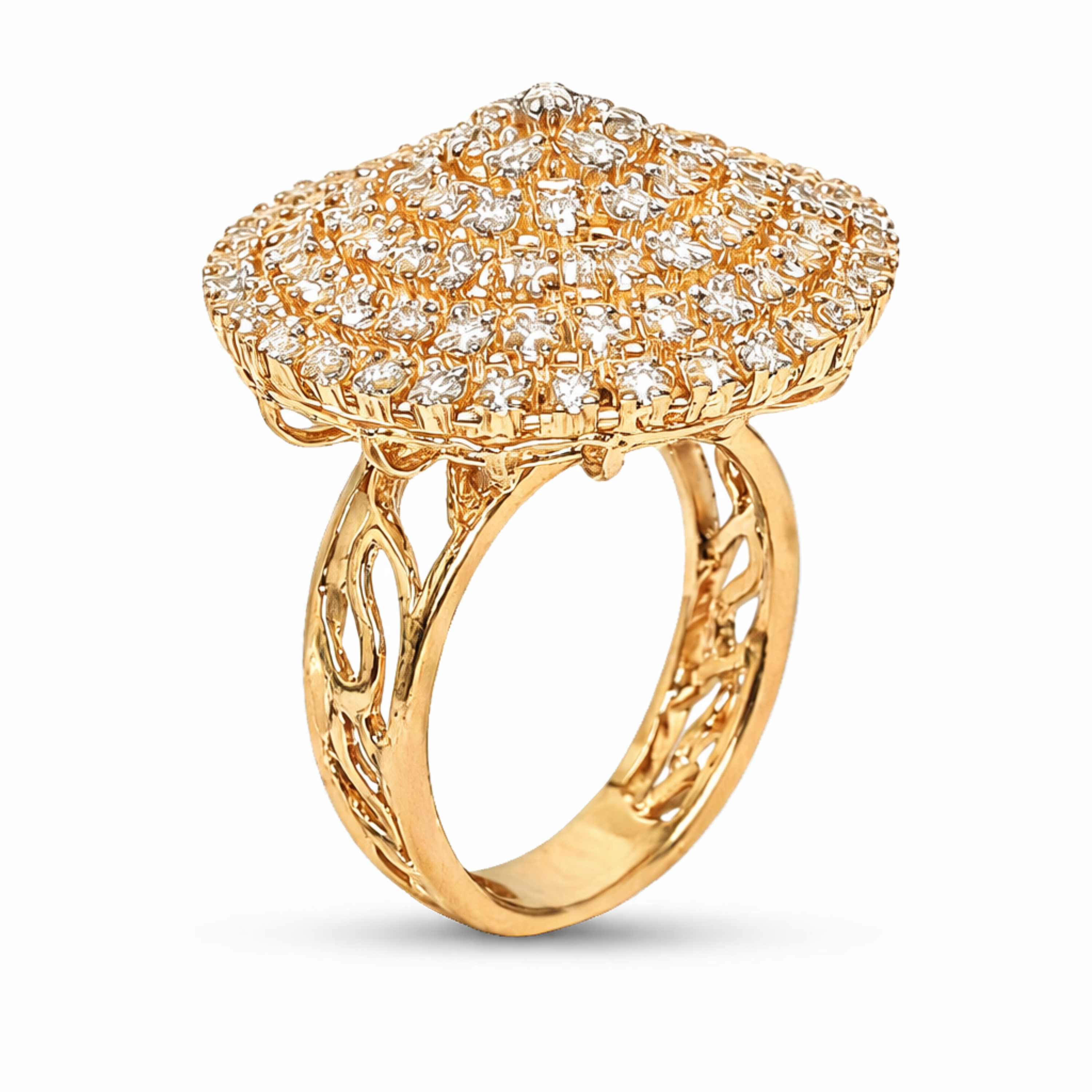 Bosslady Cocktail 925 sterling silver ring front view