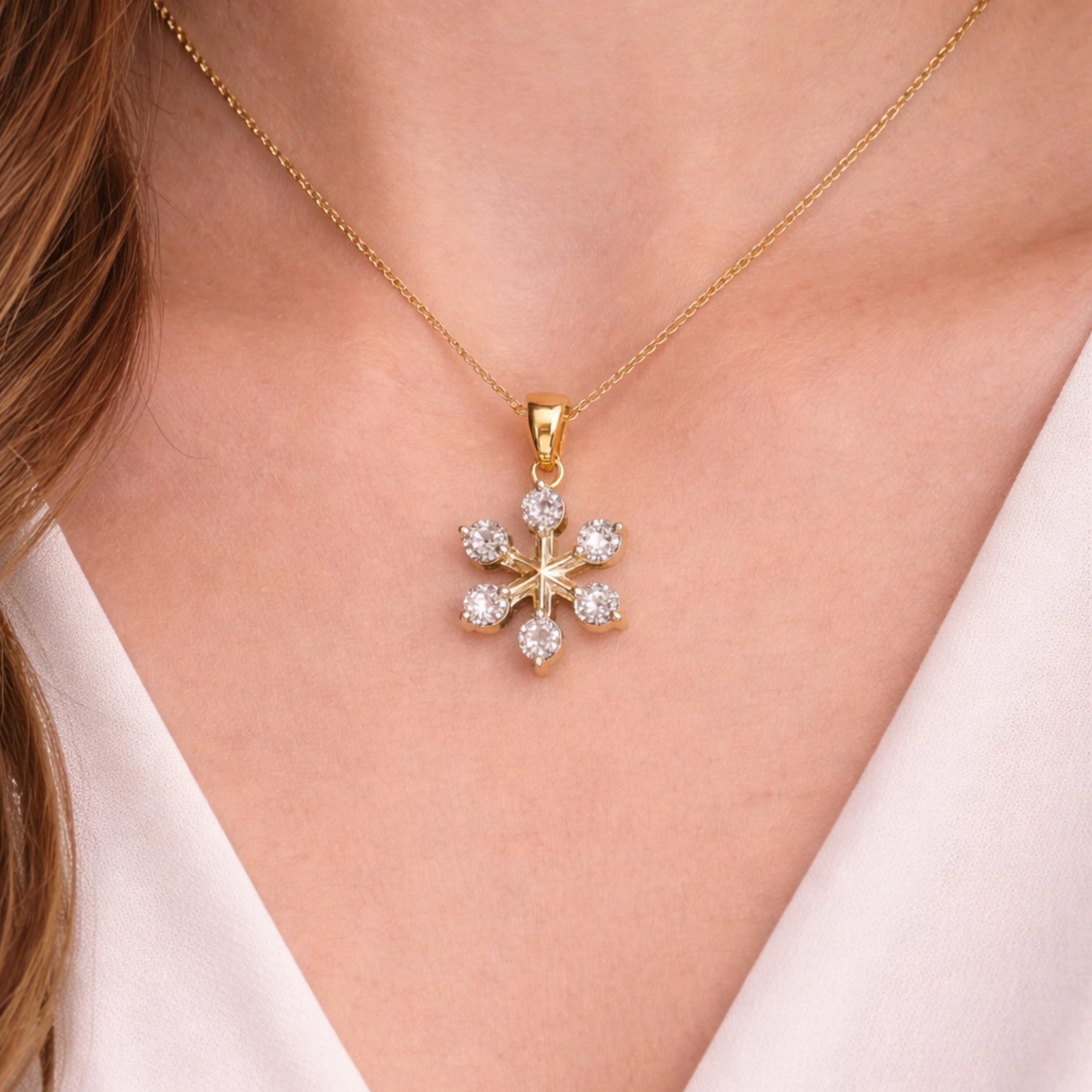 Celestial Bloom sterling silver pendant set earrings detail