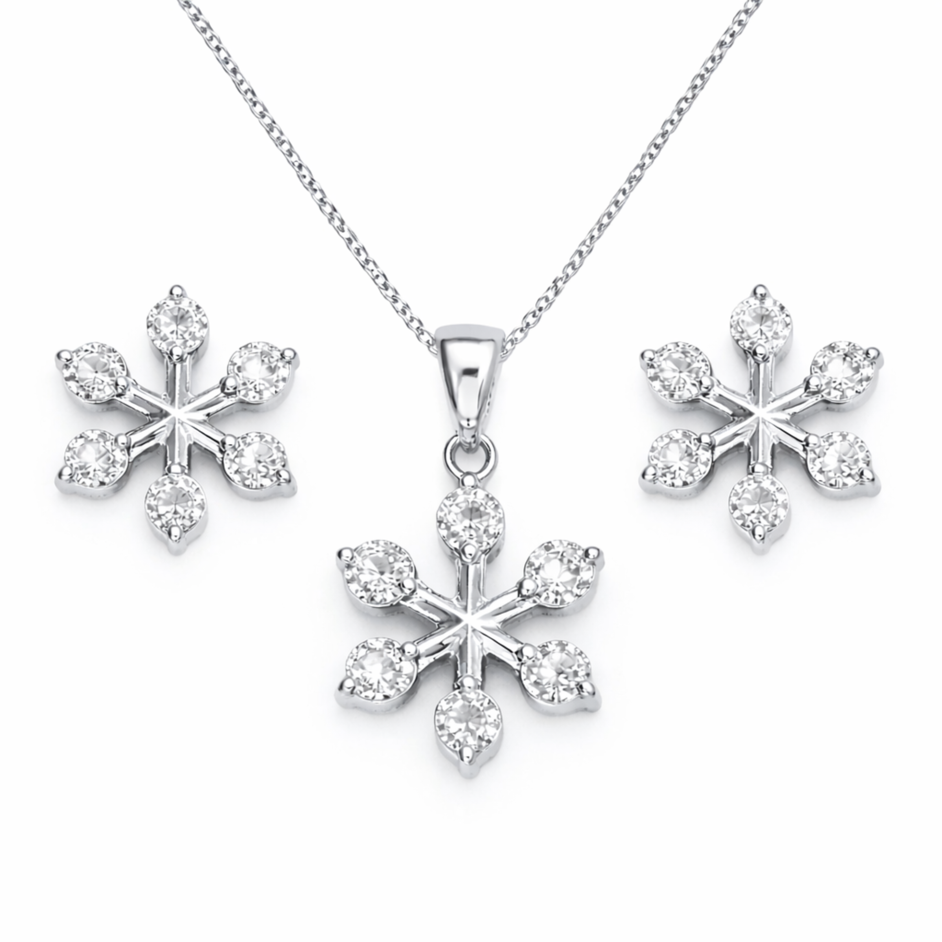Celestial Bloom sterling silver pendant set worn look