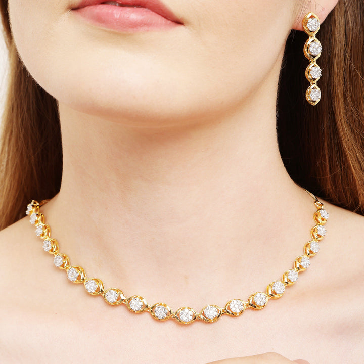 Charmed Strands 925 sterling silver necklace set front view