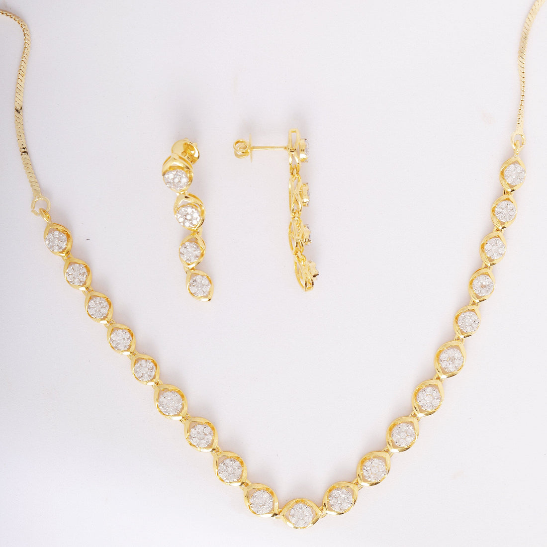 Charmed Strands sterling silver necklace set lifestyle shot