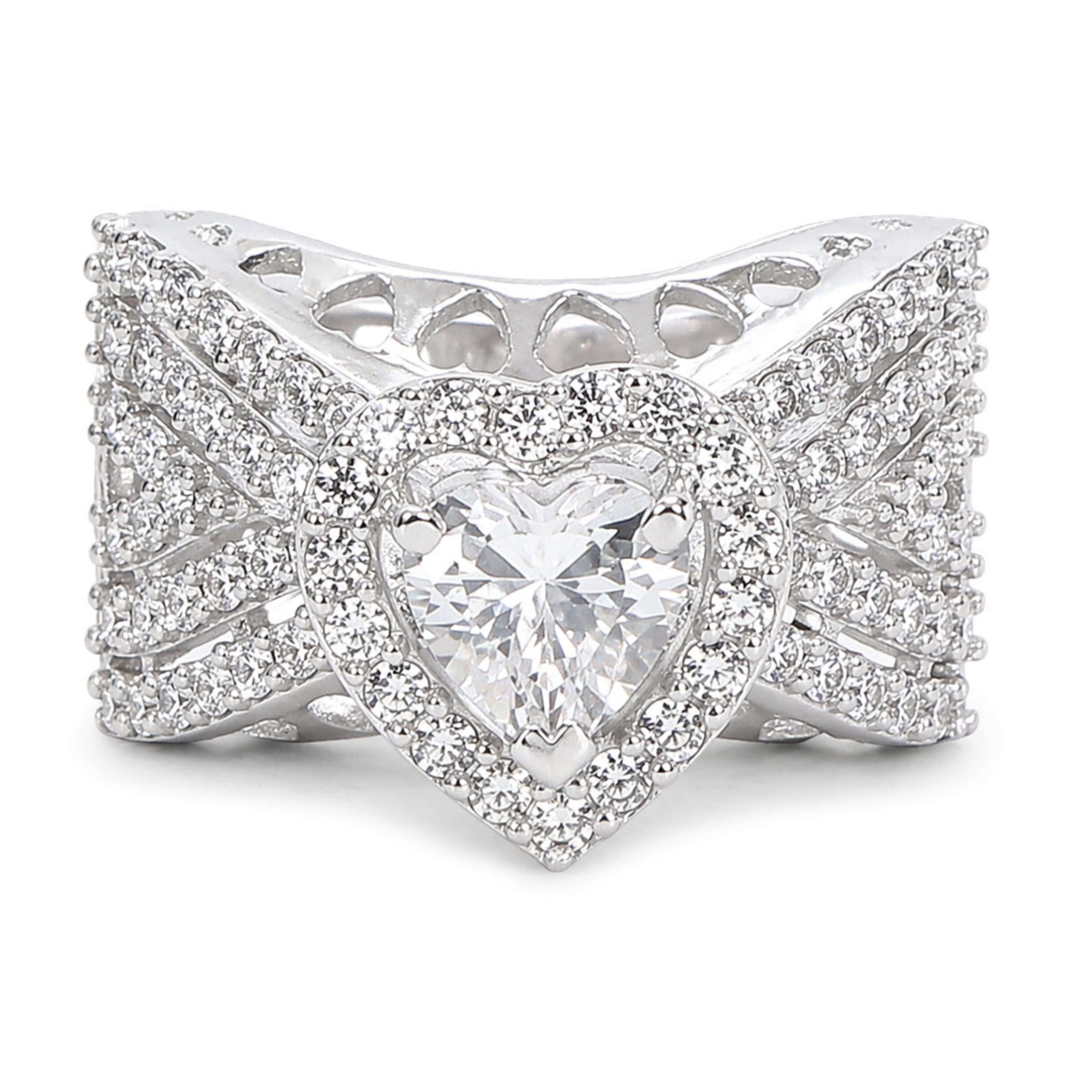 Charming Heart Divine sterling silver ring alternate view