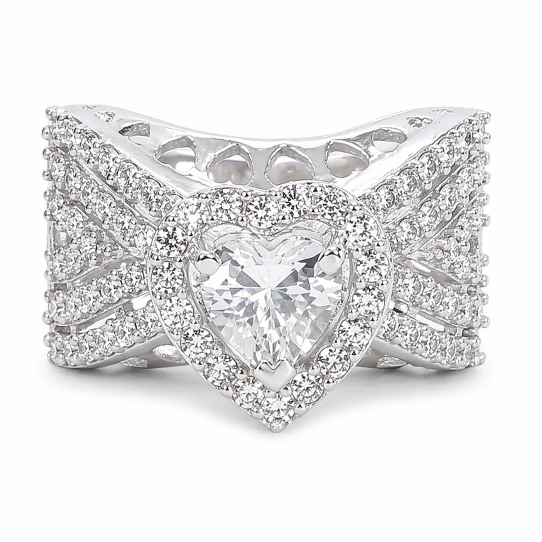 Charming Heart Divine sterling silver ring alternate view