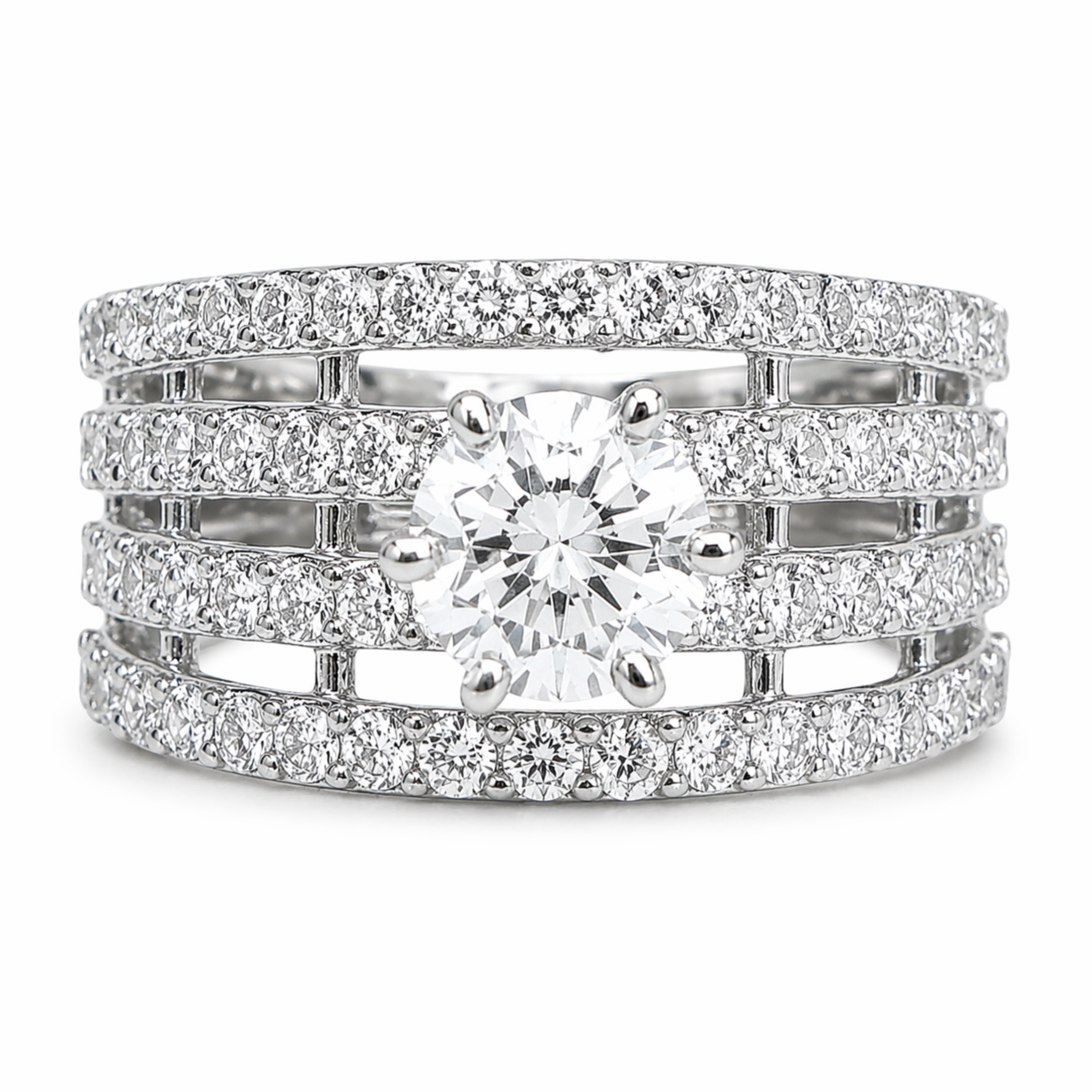 Crown Unity sterling silver ring alternate view