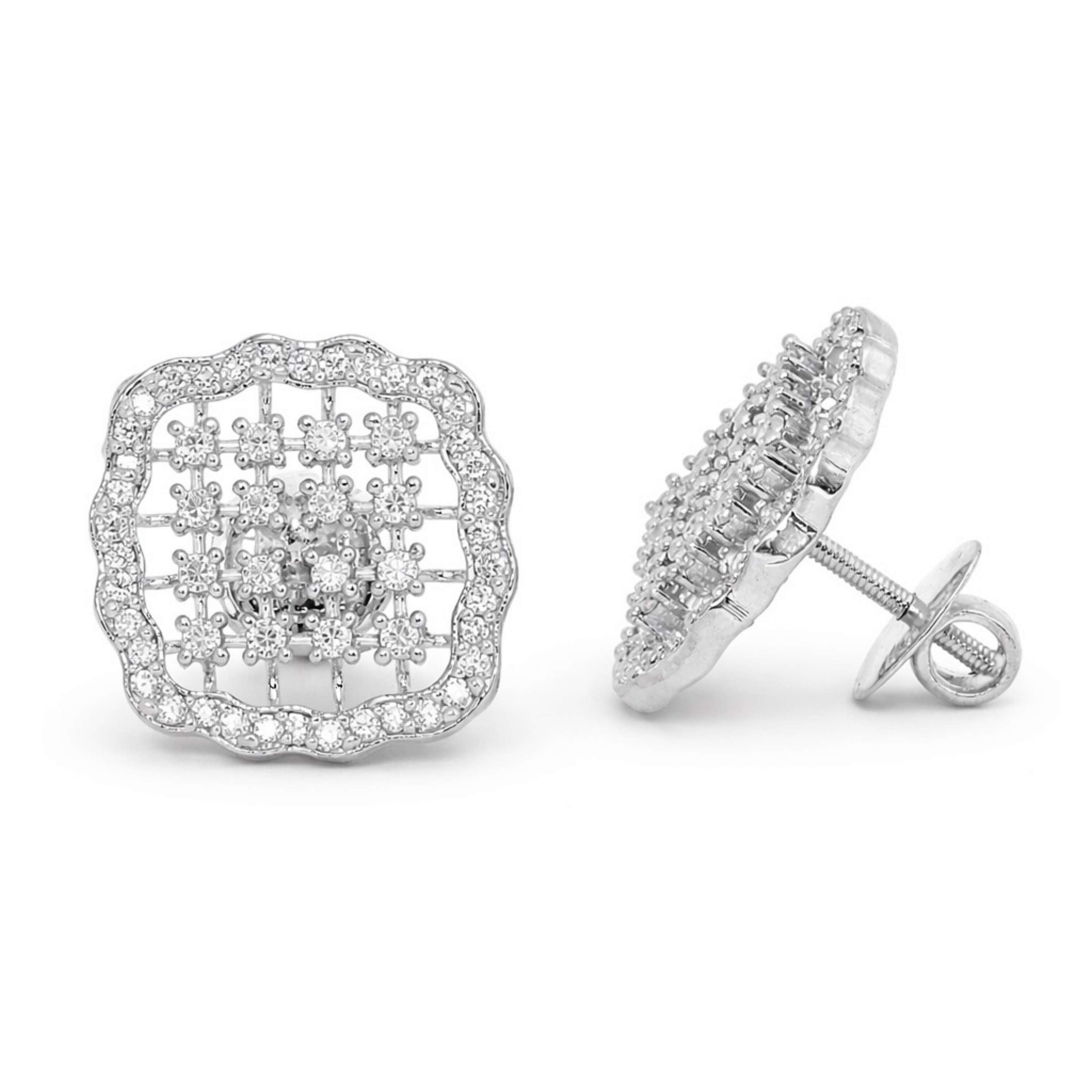 Dazzle Dash Studs sterling silver earring alternate view