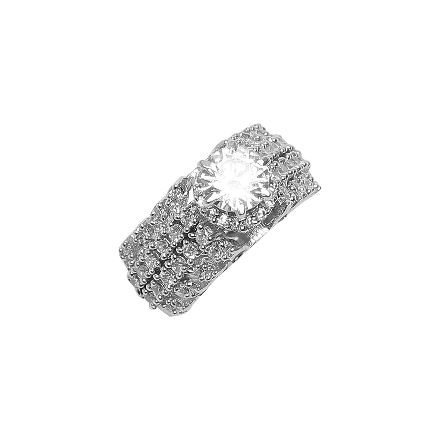 Diamond Dreams sterling silver ring close-up detail