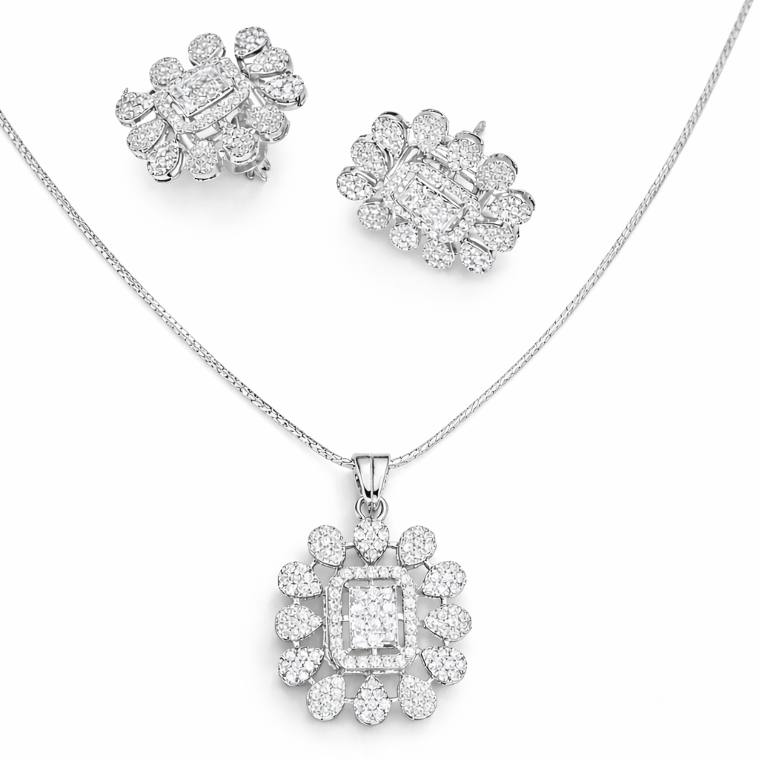 Divine Connection sterling silver pendant set alternate view