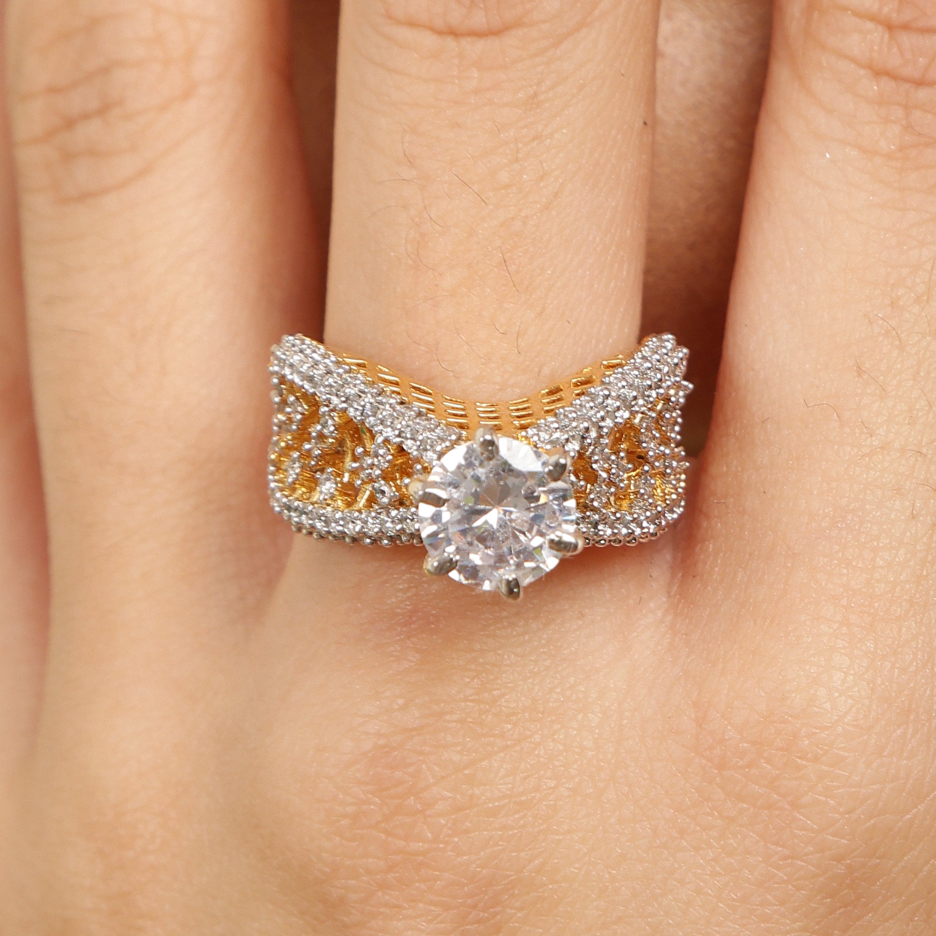 Empress Crown 925 sterling silver ring alternate angle view