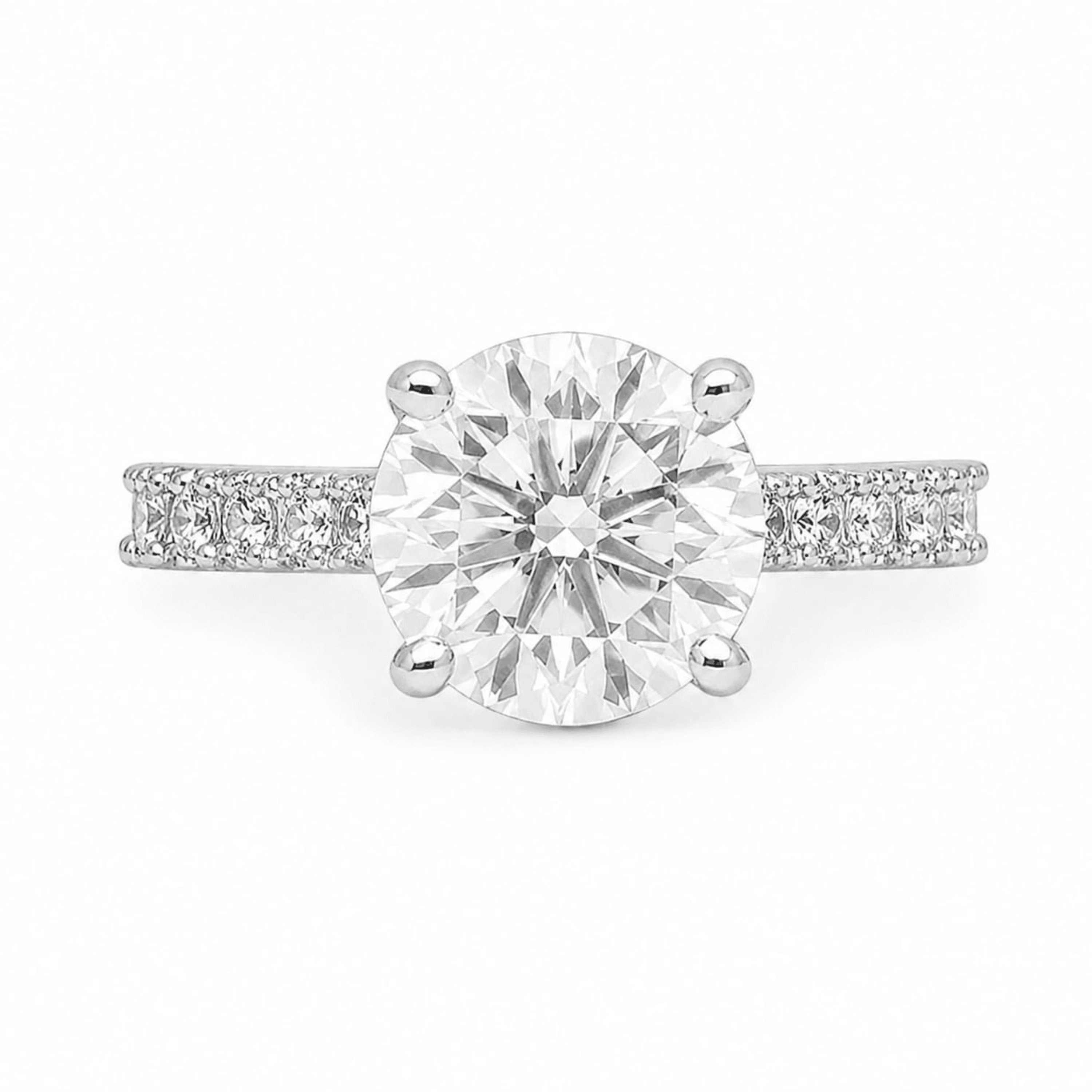 Eterna Solitaire sterling silver ring alternate view