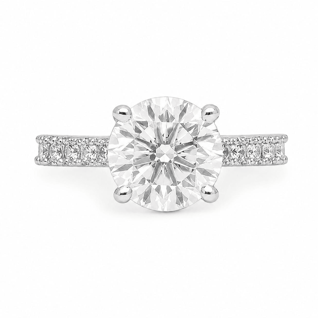 Eterna Solitaire sterling silver ring alternate view