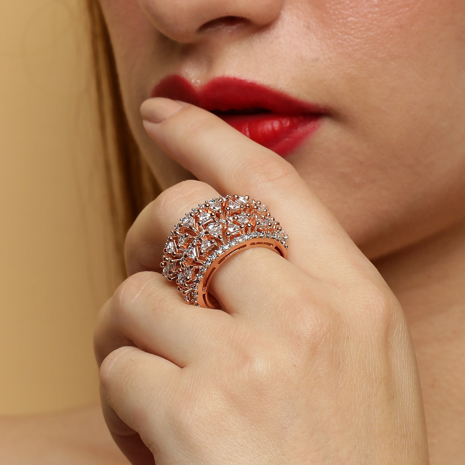 Eternal Love Band 925 sterling silver ring front view