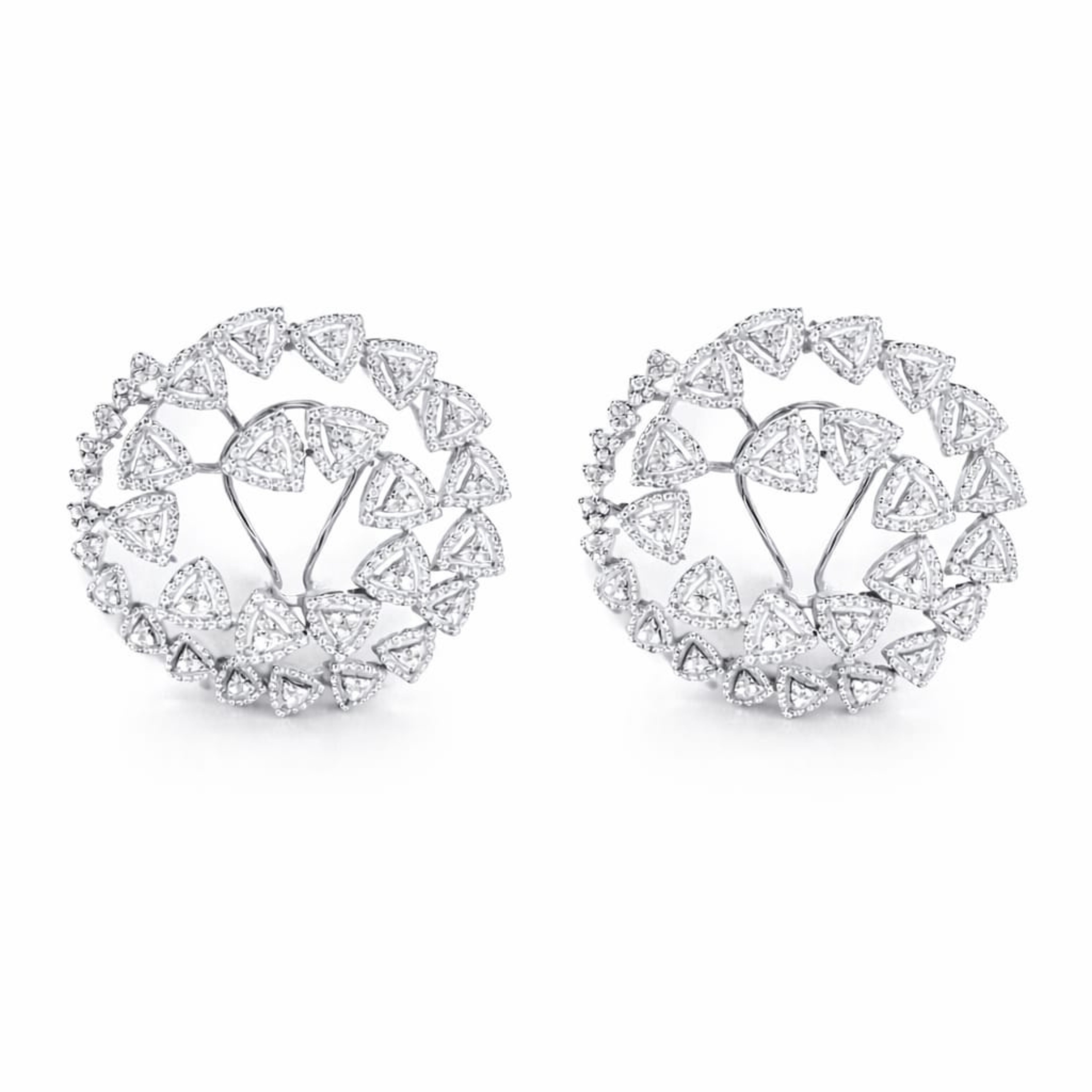 Eternal Swirl sterling silver earrings lifestyle shot